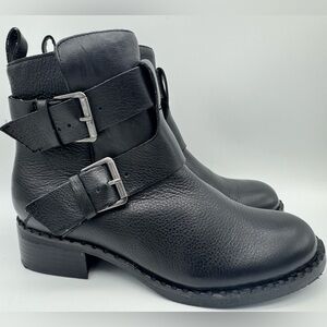 Gentle Souls By Kenneth Cole Boots Womens 6M Best Of Moto Zip Ankle Bootie Black